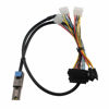 Picture of Mini-SAS SFF-8088 26P to 4 X SAS SFF-8482 29 Pin with Power Cable 1 Meter 3.3FT