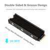 Picture of M.2 Heatsink NVME 2280 SSD Heat Sink Support Single Double Sided M2 SSD Cooling with Thermal Silicone Pads Cooler for Computer PC PS5 PCIE NVME or NGFF SATA M.2 SSD Installation