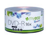 Picture of 50 Pack MyEco DVD-R 16X 4.7GB/120Min Silver Logo Top Write Once Blank Media Record Disc