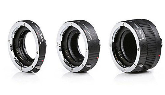 Picture of Movo MT-O68 3-Piece AF Chrome Macro Extension Tube Set for Olympus Evolt Four Thirds Mount DSLR Camera with 12mm, 20mm, 36mm Tubes