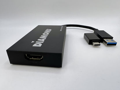 Picture of Diamond Multimedia UGA USB 3.0/2.0 to Ultra HD 4K 3840 x 2160 USB Type A 3.0 and Type C 3.1 to HDMI Video Graphics Adapter, Black