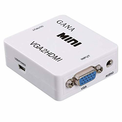 Picture of VGA to HDMI, GANA HD 1080P VGA to HDMI Video and Audio Video Converter Adapter for HDTVs, Monitors, displayers,Laptop Desktop Computer