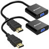 Picture of HDMI to VGA,2Pack,HONSHEN Gold-Plated HDMI Male to VGA Female Converter Adapter for Computer,Desktop,PC,Laptop,HDTV,Monitor,Projector,Chromebook,Raspberry Pi,Roku,Xbox