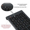 Picture of 2.4G Number Pad, Alcey Wireless 22 Keys Multi-Function Numeric Keypad Keyboard with 2.4G Mini USB Receiver for Laptop/Desktop/PCs/Notebook, Cool Gray