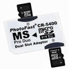 Picture of SANOXY Dual Slot Micro SD TF to MS Memory Stick Pro Duo Adapter PSP and Mobile Phones (White)