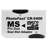 Picture of SANOXY Dual Slot Micro SD TF to MS Memory Stick Pro Duo Adapter PSP and Mobile Phones (White)