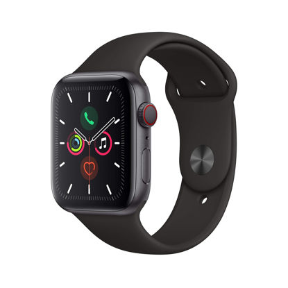 Picture of Apple Watch Series 5 (GPS + Cellular, 44MM) Space Gray Aluminum Case with Black Sport Band (Renewed)