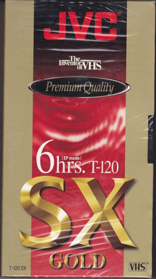 Picture of JVC Premium Quality 6 Hrs. T-120 Sx Gold VHS Tapes 4 Pack