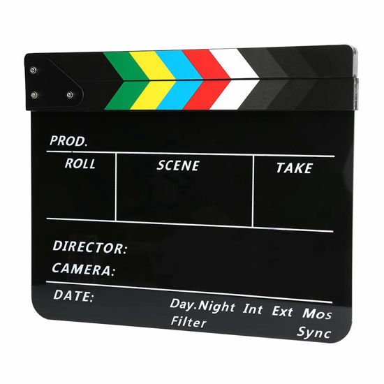 Picture of Germer Film Action Clapperboard, Clear Sound Acrylic Director Clapperboard for Camera Photography for Video Production