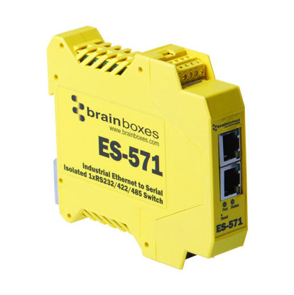 Picture of Brainboxes - Device Server - 10MB LAN, 100MB LAN, RS-232, RS-422, RS-485 (ES-571)