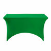 Picture of Hezuzo 2Pack Spandex Table Cover for 4FT Table Universal Fitted Stretch Tablecloth for Party, Banquet, Wedding and Events-Emerald