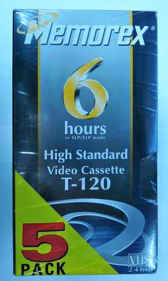 Picture of 5-Pack Hs T-120 VHS Video Tape 6hr