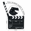 Picture of Acrylic Clapboard Video Slate Clapper Director's Film Cut Action Scene Board with Sticks Dry Erase Production Slate (Large 11.8x9.6 Inches, Black)