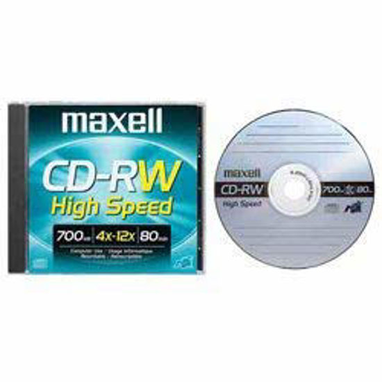 Picture of Maxell CD-RW Rewritable Media 700MB High Speed 4x-12x