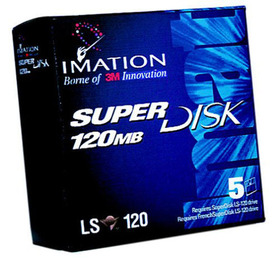 Picture of Imation SuperDisk 120MB Windows/DOS/IBM formatted (5-Pack)