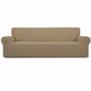 Picture of Easy-Going Stretch 4 Seater Sofa Slipcover 1-Piece Sofa Cover Furniture Protector Couch Soft with Elastic Bottom for Kids, Polyester Spandex Jacquard Fabric Small Checks Tan