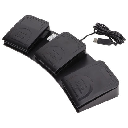 Picture of USB Foot Switch,3 Key PC USB Triple Foot Switch Pedal,Three Button Program Computer Keyboard Mouse Game Action HID Durable USB Foot Pedal,Support MIDI Multifunction Ergonomic Sensitive