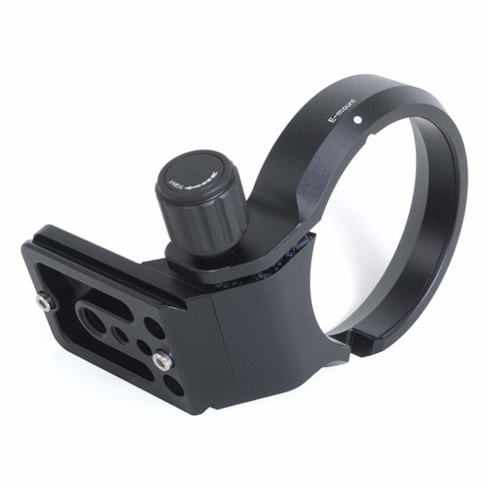 Picture of iShoot Tripod Mount Ring Lens Collar with Quick Release Plate, for Sony SEL35F14Z Distagon T FE 35mm f/1.4 ZA, Sony SEL90M28G FE 90mm f/2.8 Macro G OSS, Sony SEL100F28GM FE 100mm f/2.8 STF GM OSS Lens