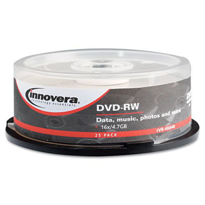 Picture of Innovera 46848 DVD-Rw Discs 4.7Gb 4X Spindle Silver 25/Pack