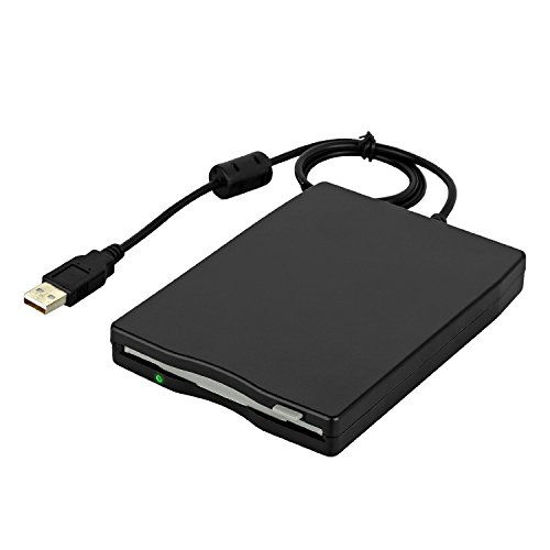 Picture of Adanse USB Floppy Drive 3.5inch USB External Floppy Disk Drive Portable 1.44 MB FDD USB Drive Plug and for PC Windows 10 7 8 Windows XP Vista Black