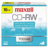 Picture of Maxell CD-RW Discs, 700MB/80min, 4x, Silver, 10/Pack (MAX630011)