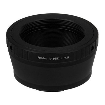 Picture of Fotodiox Lens Mount Adapter (Type 2), M42 (42mm x1 Thread Screw) Lens to Nikon 1-Series Camera, fits Nikon V1, J1 Mirrorless Cameras