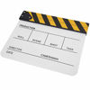 Picture of Clapboard,Acrylic Director Scene Clapperboard TV Movie Action Board Film Cut Prop with Pen(Black and Yellow whiteboard PAV1YWE3)