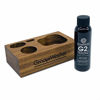 Picture of GrooveWasher Walnut Display Block + 2 oz G2 Fluid Bottle