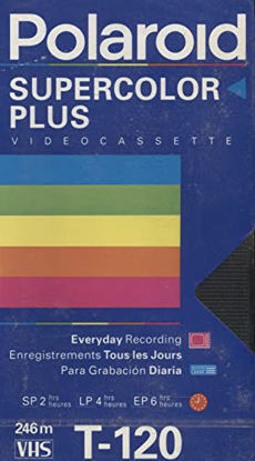 Picture of Polaroid Supercolor Plus T-120 2 Hour Blank NOS VHS Home Movie Video Tape