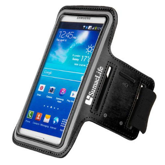 Picture of Jogging Workout Running Armband for iPhone 12 Mini, SE 2 2020, 8, iPod Touch 7th 6th 5th Gen (Black Reflective)