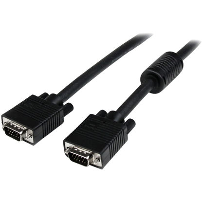 Picture of StarTech.com VGA to VGA Cable - 18in / 1.5 ft - Coax High Resolution VGA Monitor Cable - HD15 M/M - VGA Monitor Cable - VGA Male to Male Cable (MXTMMHQ18IN)