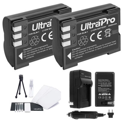 Picture of UltraPro 2-Pack BLM-1 Replacement Batteries with Rapid Travel Charger for Select Olympus Digital Cameras - UltraPro Deluxe Accessory Set Included