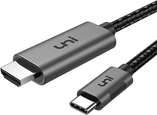 Picture of uni USB C to HDMI Cable for Home Office 6ft (4K@60Hz), USB Type C to HDMI Cable, Thunderbolt 4/3 Compatible with MacBook Pro 2021/2020, MacBook Air,iPad Pro 2021, Surface Book 2, Galaxy S22 and More