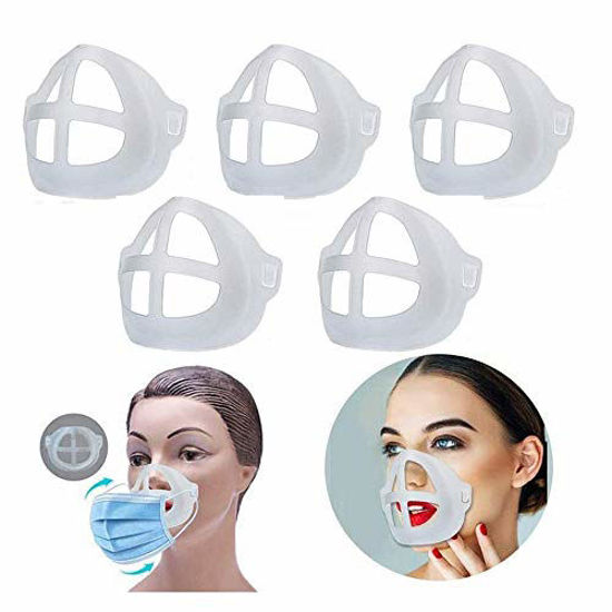 Picture of 3D Mask Bracket -Protect Lipstick Lips - Internal Support Holder Frame Nose Breathing smoothly - DIY Face Mask Accessories (5 pieces)