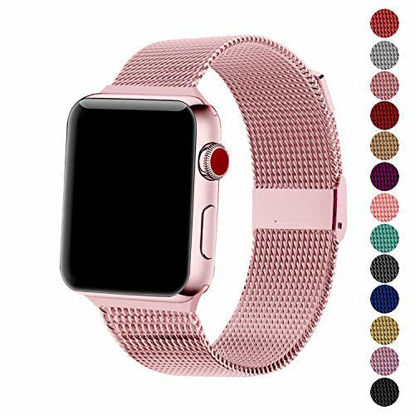 Picture of SexHope Compatible for Apple Watch Band 38mm 42mm 40mm 44mm Series 5 4 3 2 1 (Rose Gold, 42mm/44mm)