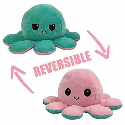 Picture of Haliyo Reversible Octopus Plush Toy,Cute Mini Plushies,Show Your Mood with Emotion for Kids Boys Girls