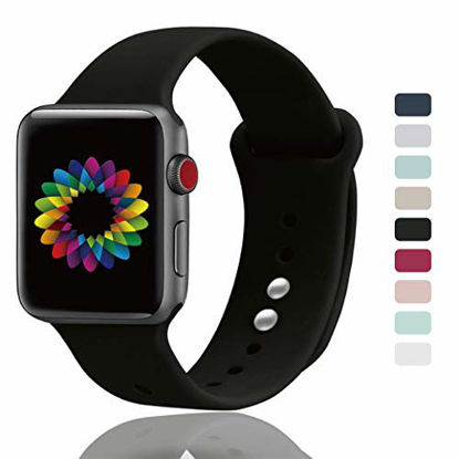 Picture of UPOLS Compatible for Apple Watch Band 38mm/40mm 42mm/44mm S/M M/L Soft Silicone Sport Band for Women&Men. Strap Compatible for iWatch Series 5/4/3/2/1