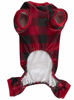 Picture of Red Plaid Christmas Clothes for Dogs Pajamas Onesie PJS, Back Length 20" Large