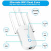 Picture of 1200Mbps WiFi Extender, 2.4 & 5GHz Dual Band WiFi Booster with Ethernet Port 4 Antennas WiFi Range Extender 360° Full Coverage WiFi Repeater Internet Booster (New Model)