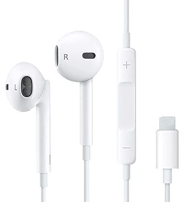 Picture of Headphones/Earbuds/Earphones Wired Headphones Noise Isolating Earphones Built-in Microphone with Remote & Micphone Compatible with iPhone 7/7plus 8/8plus X/Xs/XR/Xs max/11/12/pro/se/remotecontrol