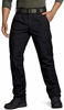 Picture of CQR Men's Tactical Pants, Water Repellent Ripstop Cargo Pants, Lightweight EDC Hiking Work Pants, Outdoor Apparel, Duratex(tlp108) - Black, 44W x 32L