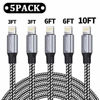 Picture of HOVAMP MFi Certified 5Pack[3-3-6-6-10 ft] Nylon Braided Cell-Phone Charging Cable USB Fast Charging & Syncing Long Cord,iPhone Charger Compatible iPhone XS/Max/XR/X/8/8P/7/7P/6/iPad/iPod