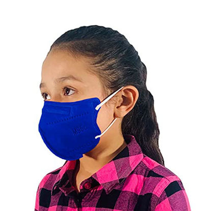 Picture of M95c Disposable 5-Layer Efficiency Kids Breathable Face Mask Made in USA (5 pcs, Navy Blue)