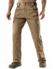 Picture of CQR Men's Tactical Pants, Water Repellent Ripstop Cargo Pants, Lightweight EDC Hiking Work Pants, Outdoor Apparel, Duratex Mag Pocket(tlp107) - Coyote, 34W x 30L