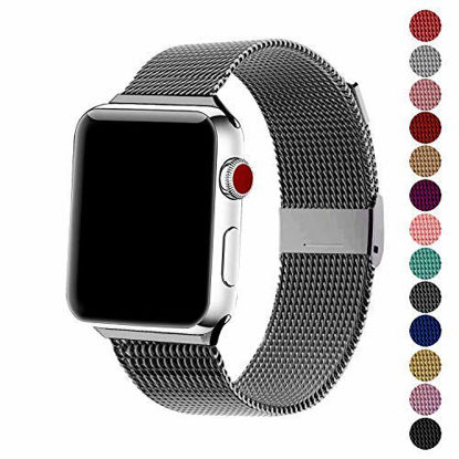 Picture of SexHope Compatible for Apple Watch Band 38mm 42mm 40mm 44mm Series 5 4 3 2 1 (Gray, 38mm/40mm)