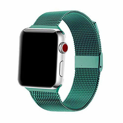 Picture of SexHope Compatible for Apple Watch Band 38mm 42mm 40mm 44mm Series 5 4 3 2 1 (Pine Green, 42mm/44mm)