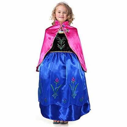 Picture of Ecparty Princess Costumes Dress for Your Little Girls Dress up (8T, Anna Navy Blue)