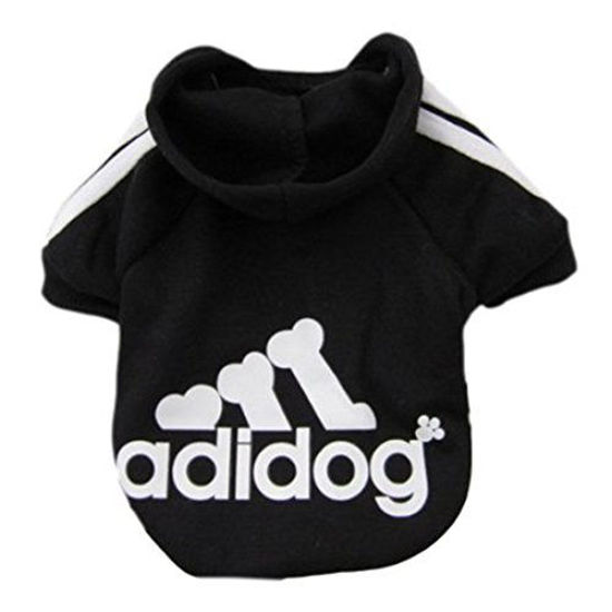 Picture of Idepet Soft Cotton Adidog Cloth Hoody for Dog,L,Black