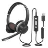 Picture of USB Headset with Microphone Noise Cancelling, Clear Sound, 3.5mm Office Headphone with Comfort Fit Earpad, Business PC Headset for Skype, Webinar, Cell Phone, Call Center