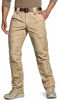 Picture of CQR Men's Tactical Pants, Water Repellent Ripstop Cargo Pants, Lightweight EDC Hiking Work Pants, Outdoor Apparel, Duratex Khaki, 38W x 34L